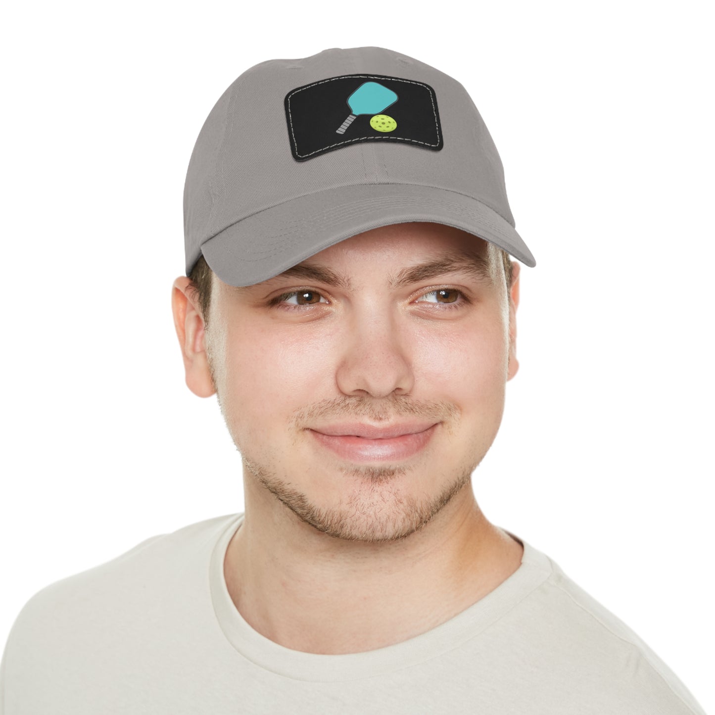 Dad Hat with Leather Patch (Rectangle)