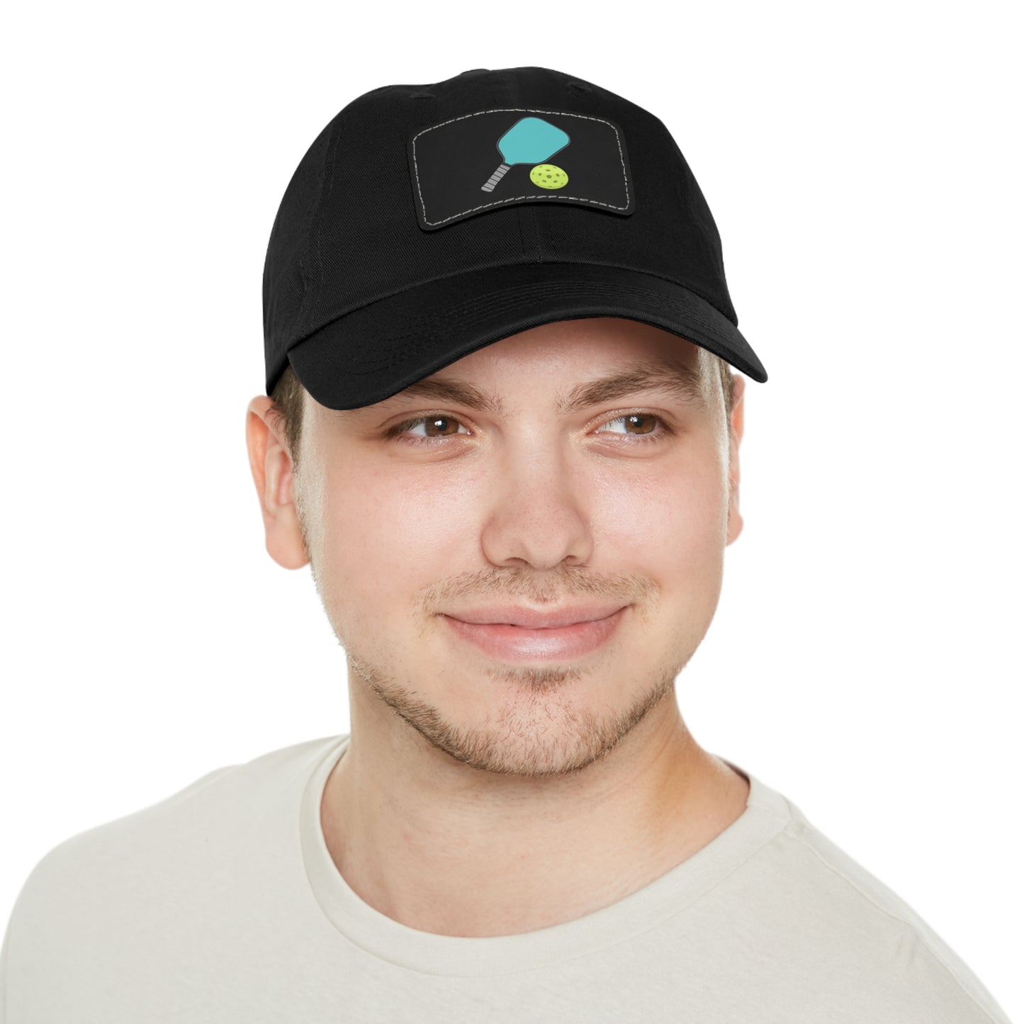 Dad Hat with Leather Patch (Rectangle)